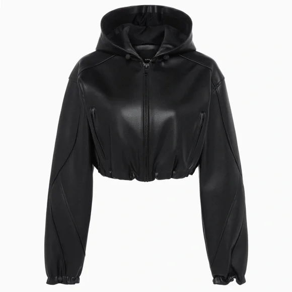 Khy Black Hooded Women's Jacket - Picture 1 of 2